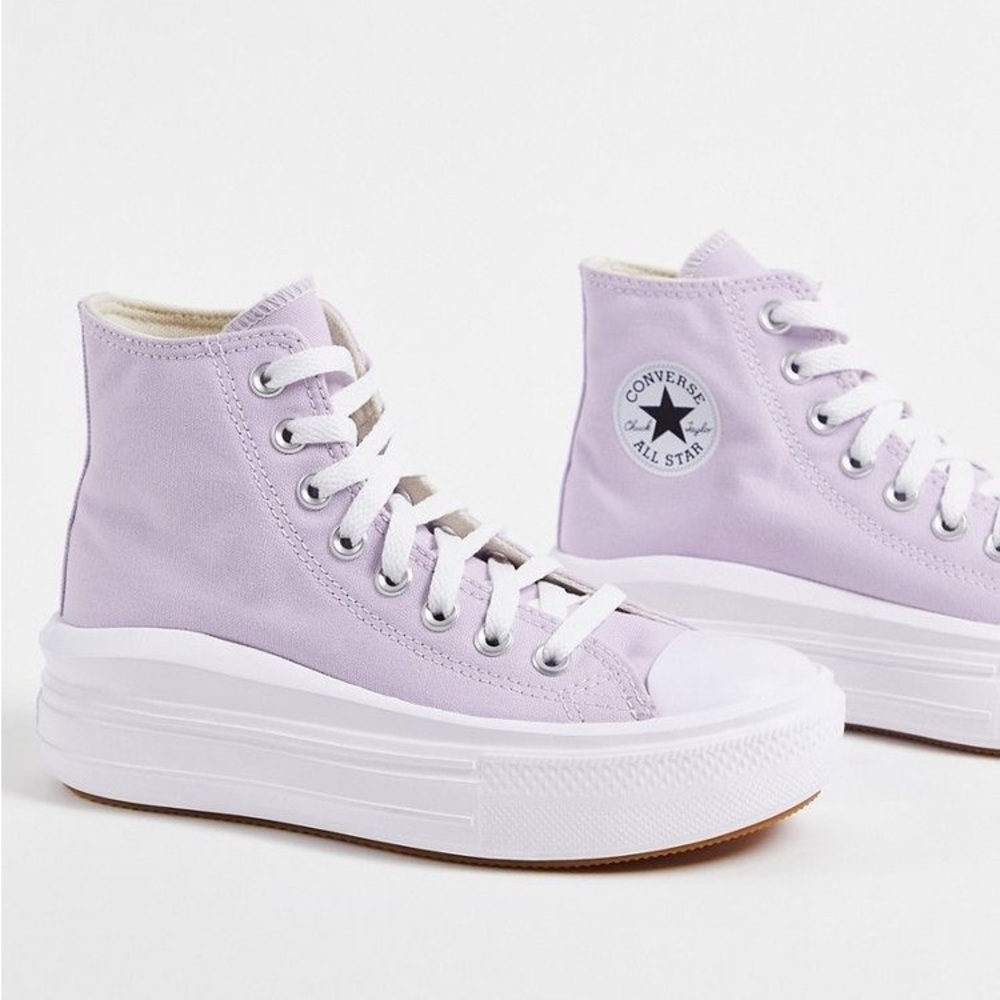 Converse Chuck Taylor All Star Move Pale Amethyst High Top Platform Shoes
